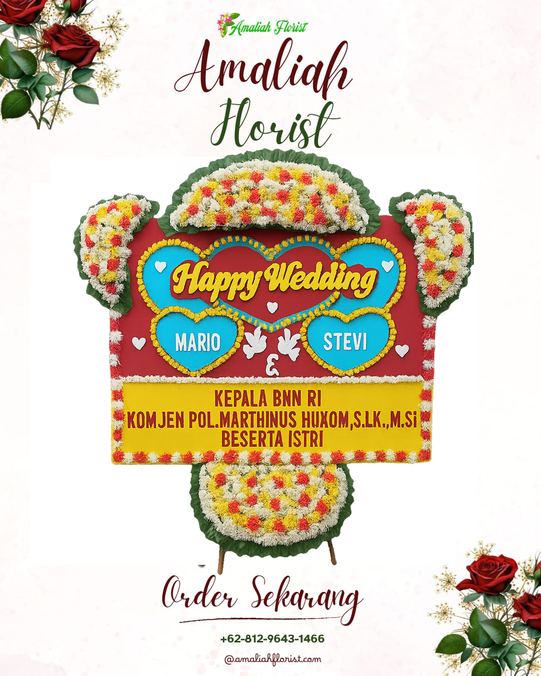 Papan Bunga Pernikahan Mataram