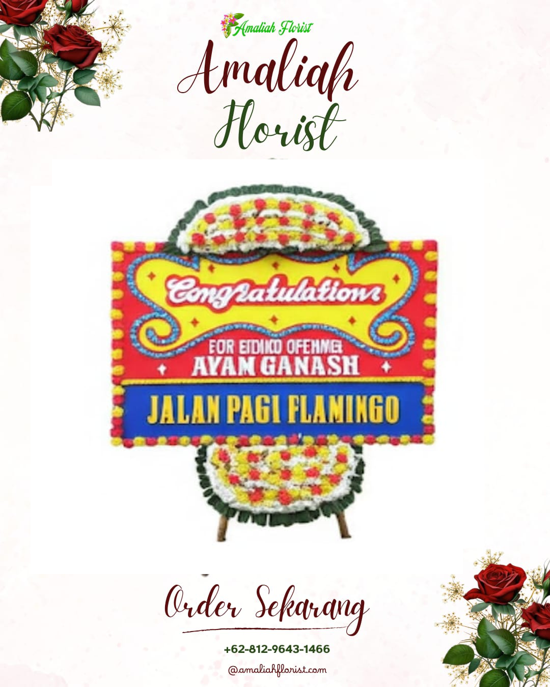 Sewa Papan Bunga Mataram